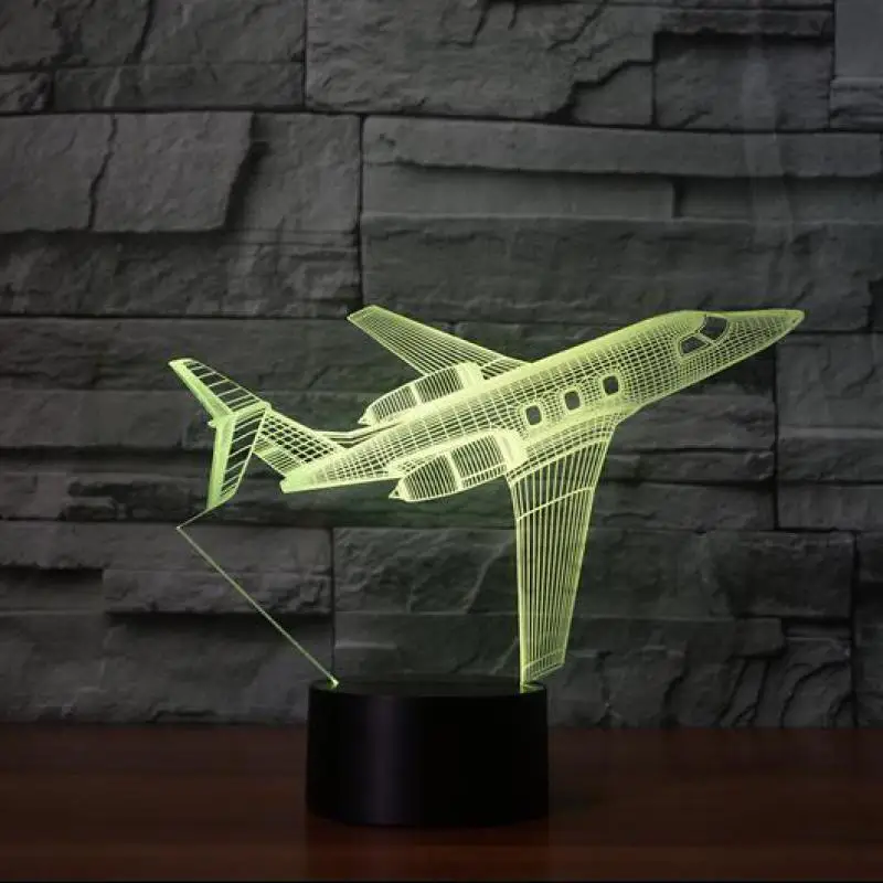 Светодиодный ночсветильник private JET 3D ночник с функцией смены 7 цветов для гостиной