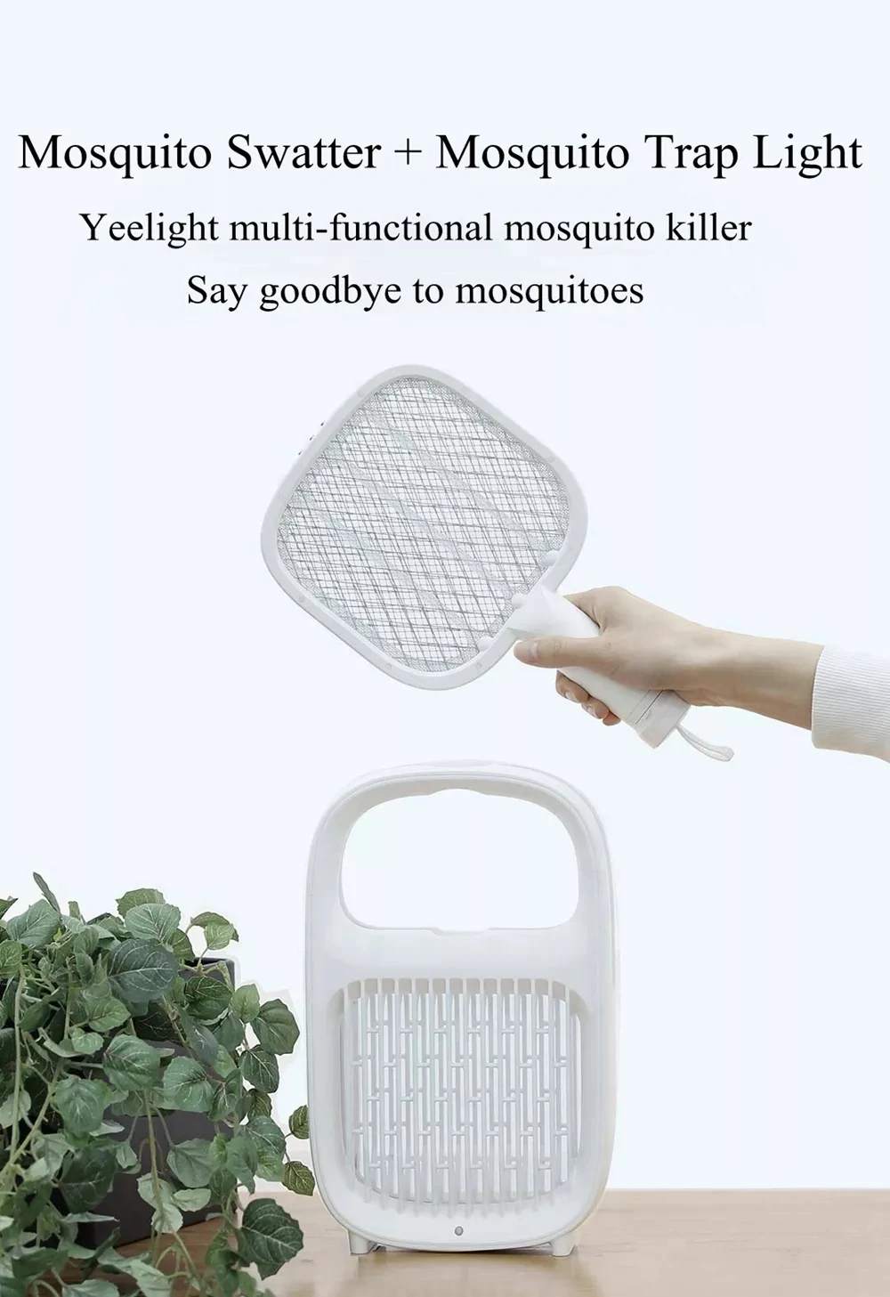 Оригинальная Xiaomi Yeelight электрическая ловушка для комаров, Многослойная сетка, электрический ручной убийца комаров, насекомых, мух, насекомых, насекомых