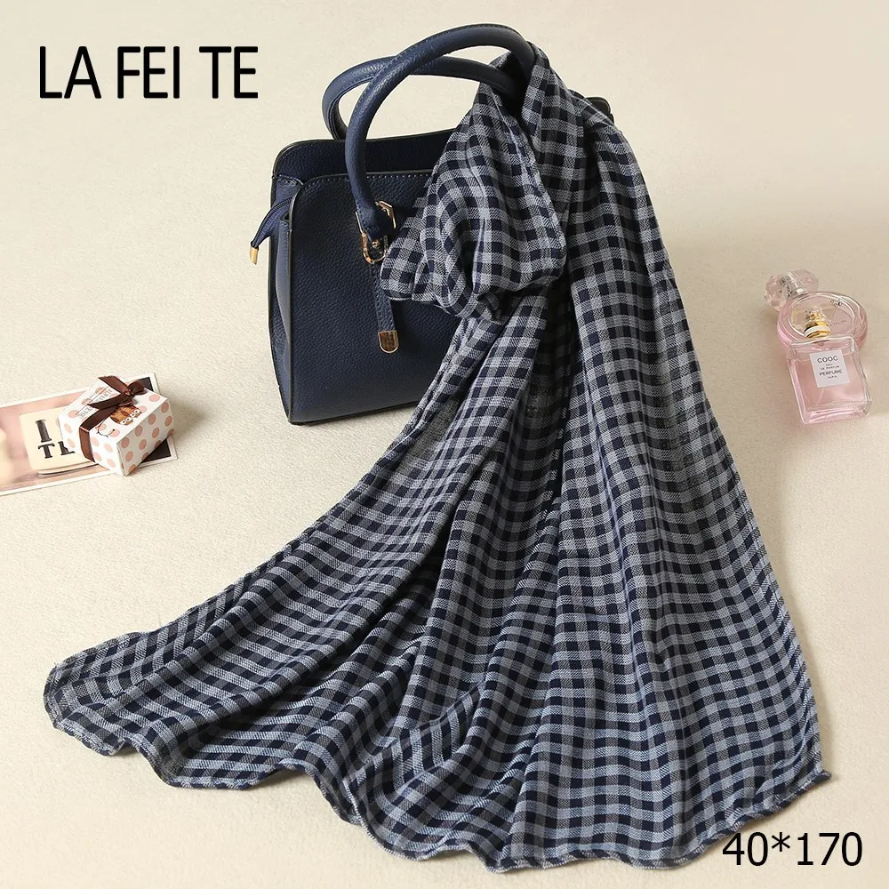 Зимний хлопковый длинный женский мужской шарф шейный платок кашемировый