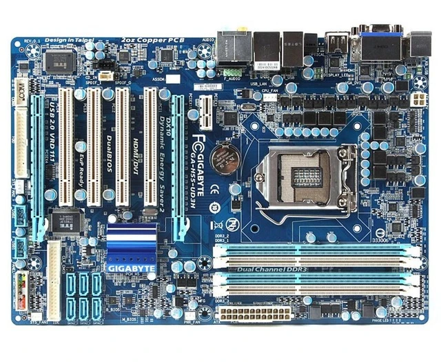 

Used Gigabyte GA-H55-UD3H Original Used Desktop Motherboard H55-UD3H H55 Socket LGA 1156 DDR3 ATX