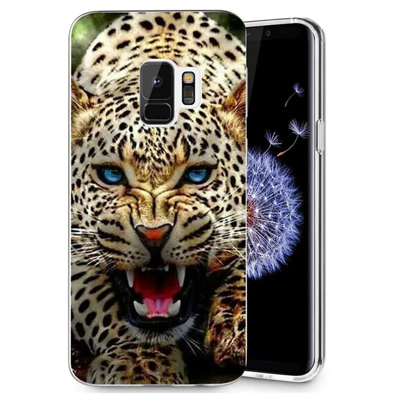 Для samsung Galaxy S3 S9 S9Plus S8 плюс S7 края Примечание 8 ТПУ дизайн кремния лев леопард тигр