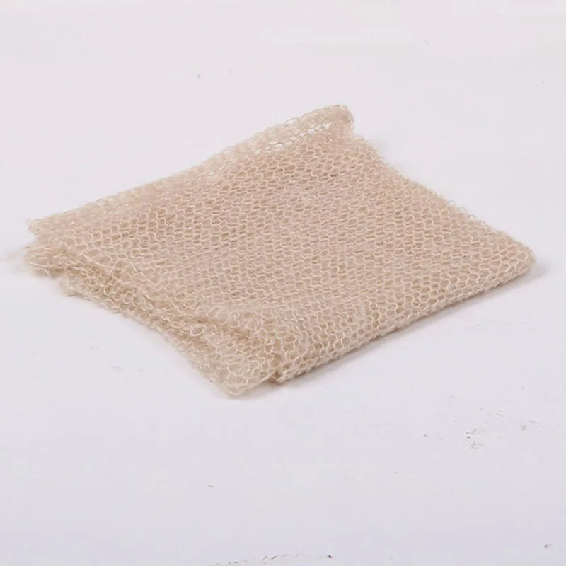 Beige Обертывания для фотосъемки новорожденных ярких цветов, вязаные детские реквизит для фотосессии, одеяла для девочек и мальчиков, реквизит для фотосессии 40*60 см 983850 - Цвет: Beige