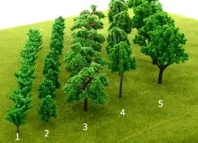 35pcs2-10cm 20-100 шт Искусственные пластиковые модели дерева для зеленого пейзажа сцены декорации высокого качества - Цвет: 35pcs2-10cm