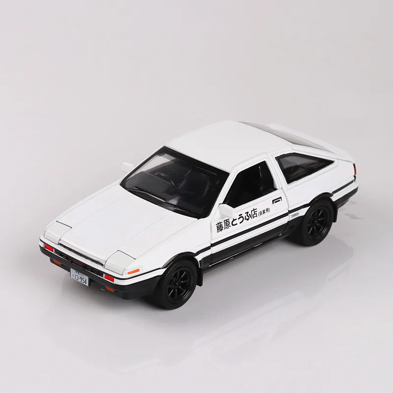ZXZ 1:28 Toyota Trueno AE86 литая под давлением модель автомобиля оттягивающая назад Игрушечная модель автомобиля детская игрушка светящийся звук - Цвет: Черный