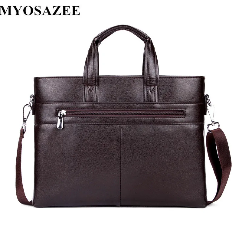 Мужской портфель MYOSAZEE из искусственной кожи на плечо для ноутбука|Мужские