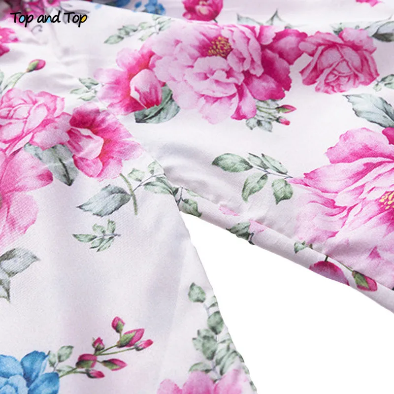 Топ и топ комплект одежды для маленьких девочек хлопковая футболка с длинными