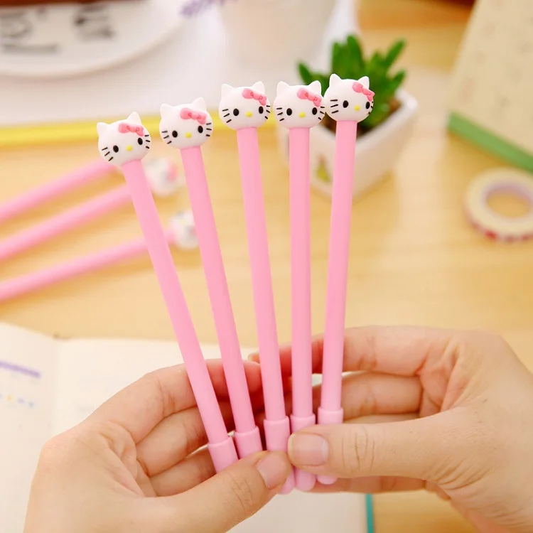 1Pcs Random Kt Корейские туфли-лодочки, цвета: черный кот», «кролик» на гелевую ручку творческие Милая панда, коала школы искусства аксессуар конфеты офисная вещь записи тонких листов Kawai магазина канцелярских принадлежностей - Цвет: 1Pcs Random Kt