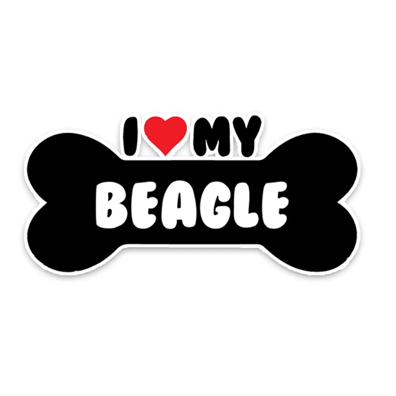 YJZT 15*7 1 см I Heart My Beagle Dog Bone PVC автомобильные наклейки на бампер | Автомобили и