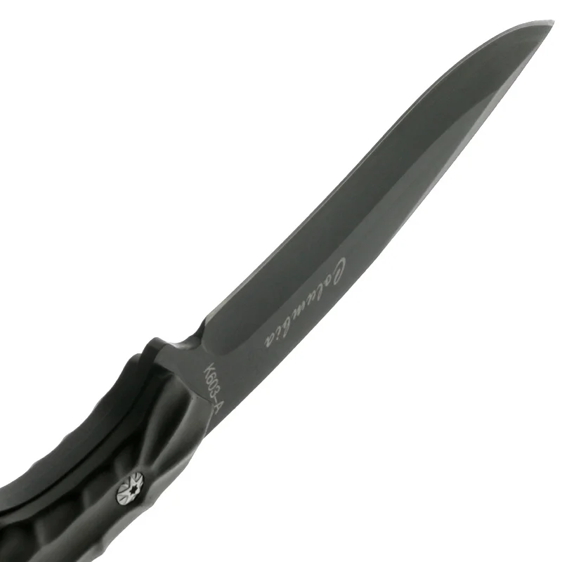 Mengoing Wilderness Survival Fixed Blade Knife 440C Steel Sanding Matte Black Predator Hunting Knives Nylon Sheath | Инструменты