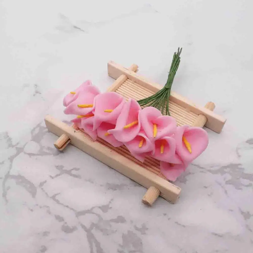 144 детали мини espuma Calla lirio flores falsas ramo искусственные для украшения свадебного