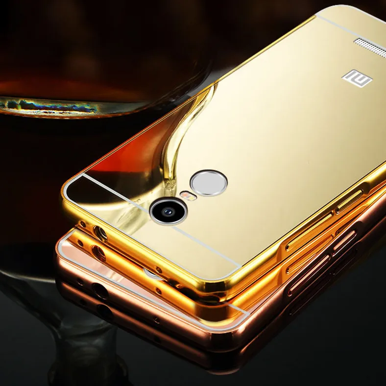 Роскошные Чехлы-Капа для Xiaomi Redmi Note 3 зеркальные Чехлы задней панели алюминиевая