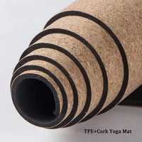 5mm6mm8mm non slip cork natural rubber yoga mats for fitness women pilates gymnastics mats brand yoga exercise pads sport mat