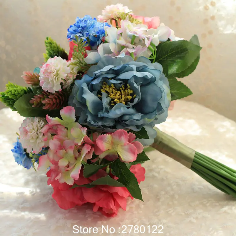 Свадебный букет на заказ Калла лилия свадебный красная роза Гортензия цветок