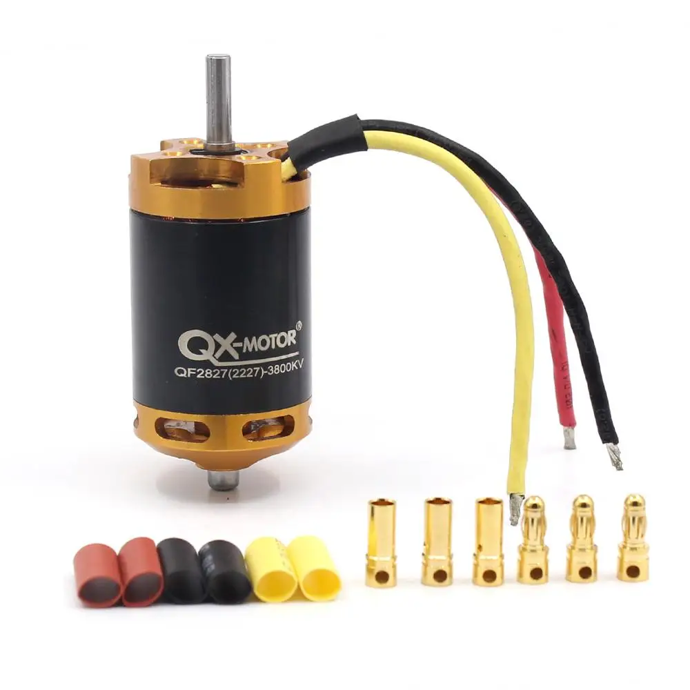 Qx-двигатель 70 мм воздуховод вентилятор 12 лопастей EDF QF2827 3800KV бесщеточный двигатель для модель радиоуправляемого дрона запчасти - Цвет: Only QF2827 Motor