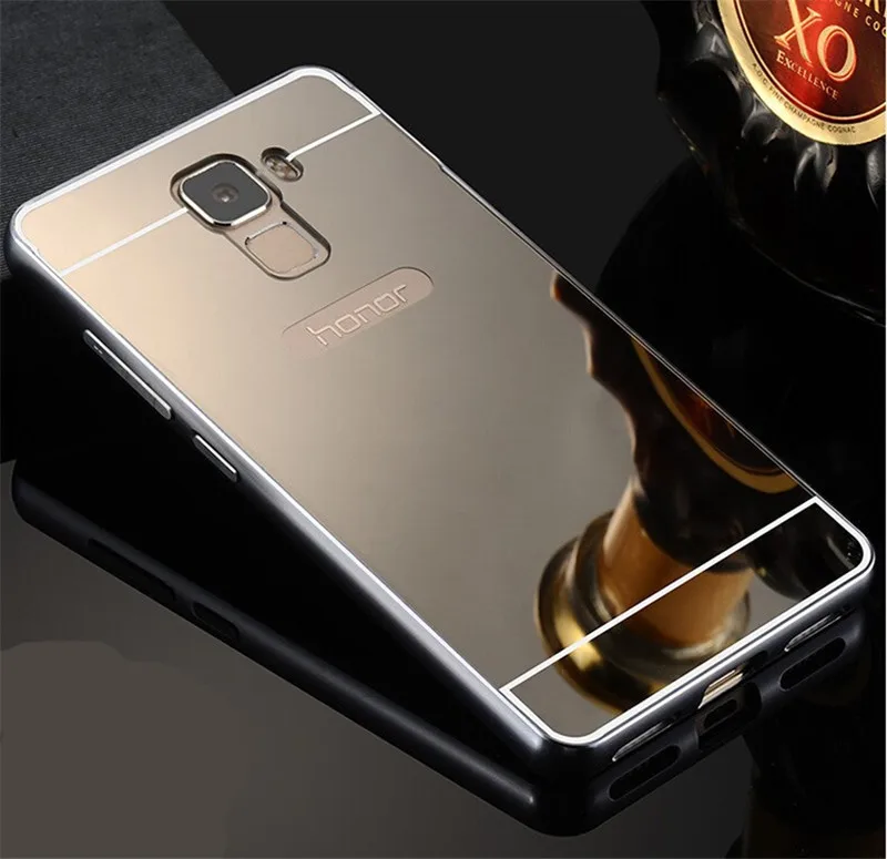 Для Huawei чести 7 Ultra Slim шику роскошный металл рамка алюминиевого сплава зеркало