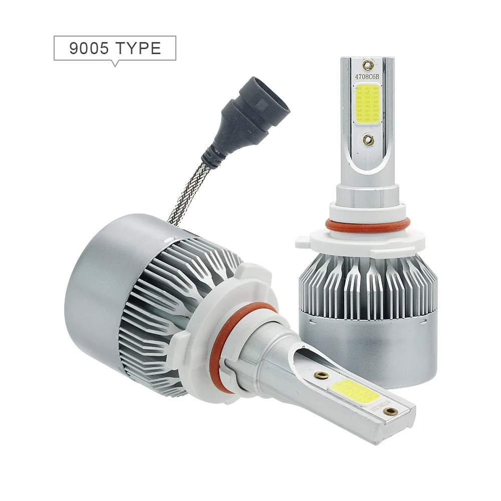 ANBLUB фар автомобиля H7 H4 светодиодный 72W фары для 7600LM супер яркий H1 H3 H11 9005 9006 9007 COB светодиодный авто фары 6000K 12V 24V