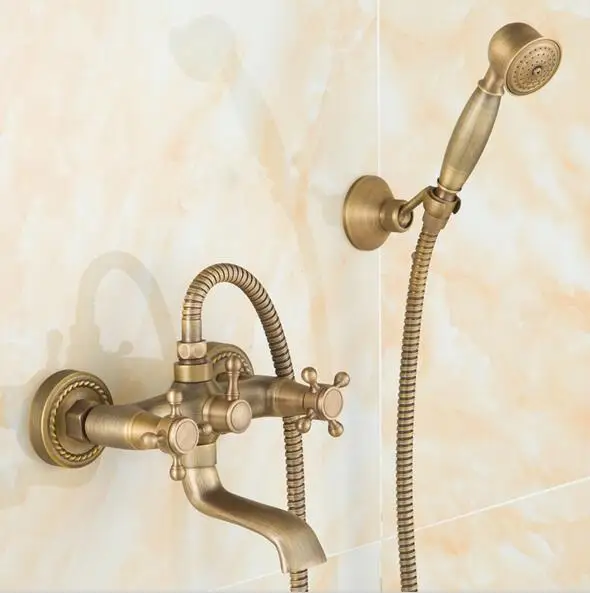 Бесплатная доставка античный латунный смеситель для душа в БАМБУКОВОМ стиле