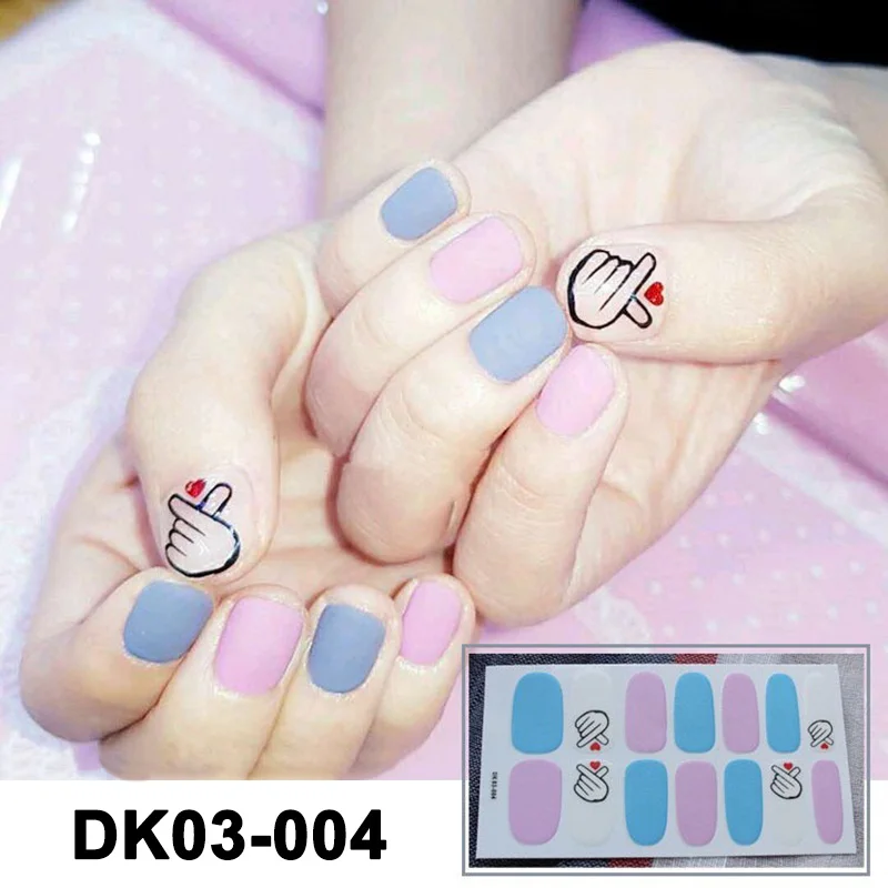 as picture 14 шт./лист матовый на весь ноготь наклейки DIY водонепроницаемые украшения для ногтей SK88 - Цвет: as picture