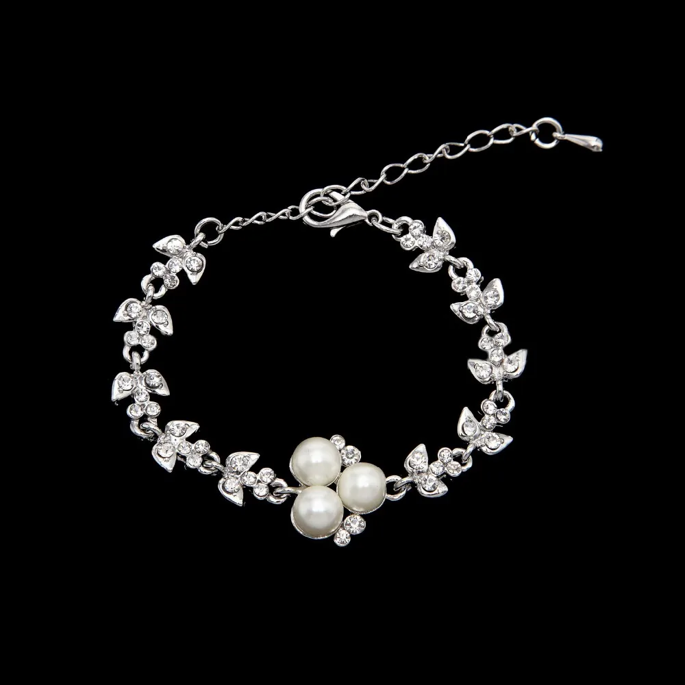 Simulado Perola nupcial conjuntos де Joias de prataouro-кор Colar комплект Casamento Parure Bijoux Femme | Украшения и