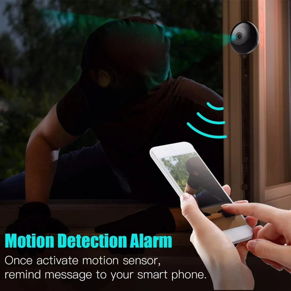 Wifi мини камера беспроводная 1080P ночное видение видеокамера микро домашняя