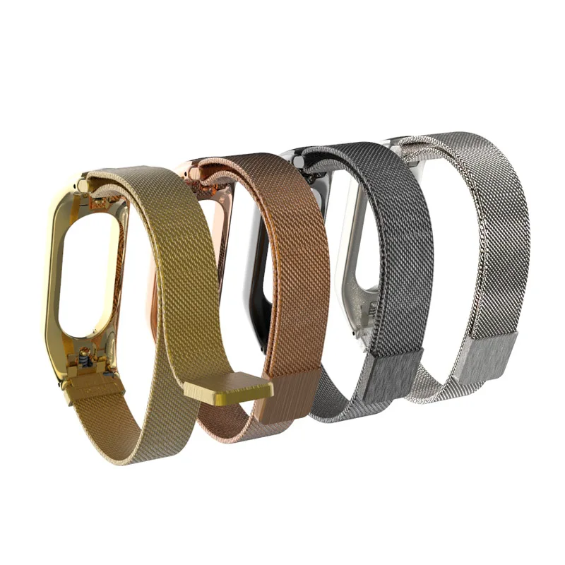 LETSGR браслет сменный ремешок для Xiaomi mi Band 3 Нержавеющая сталь lanese магнит Correa Xiao |