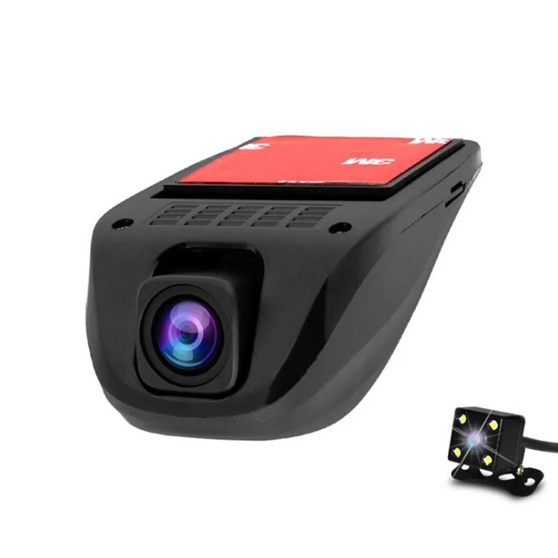 NULL Камера для автомобиля Запись 1080 P WI FI Скрытая мини Двойной объектив высокого
