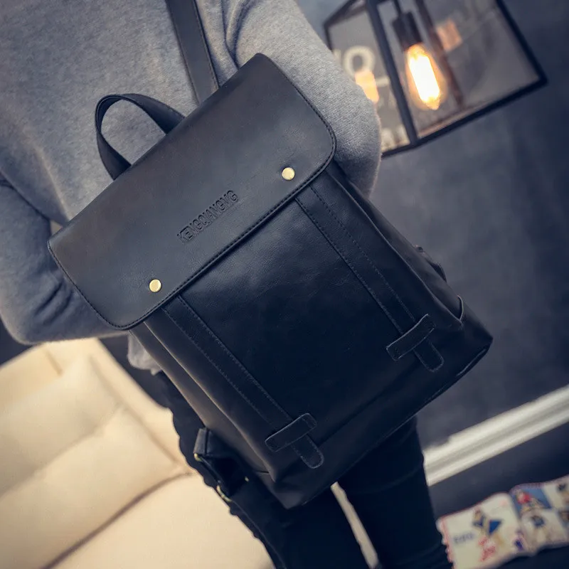 Винтажные женские рюкзаки из искусственной кожи Женские Простые для отдыха Mochila