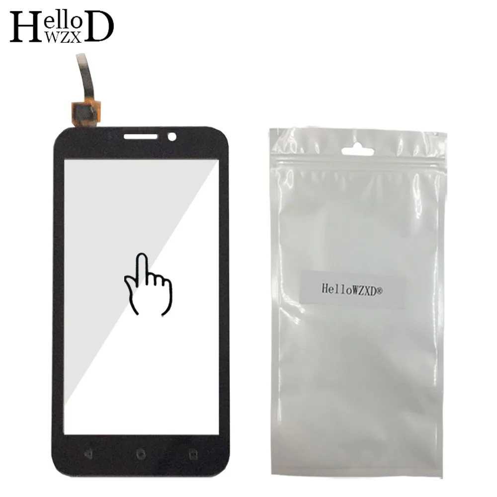 Новинка для huawei Y541 Y5 Y5c Y541-U02 Передний сенсорный экран дигитайзер внешняя стеклянная сенсорная панель с объективом Часть гибкий кабель клей