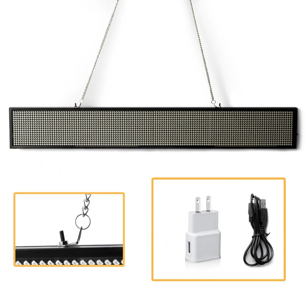 50 см 16*96Pixe светодиодные знаки P5mm SMD WIFI Беспроводная или USB программируемая