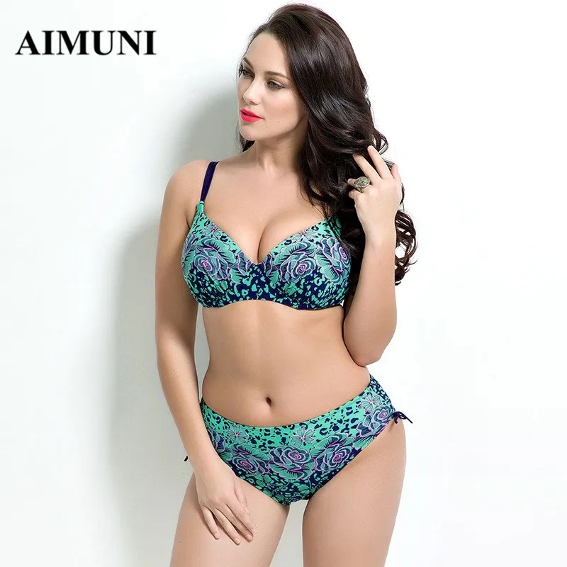 2017 plus size bikini set Bathing Suit Push up bikinis women Large Cup Bikini Women Swimwear Sexy Swimsuit |