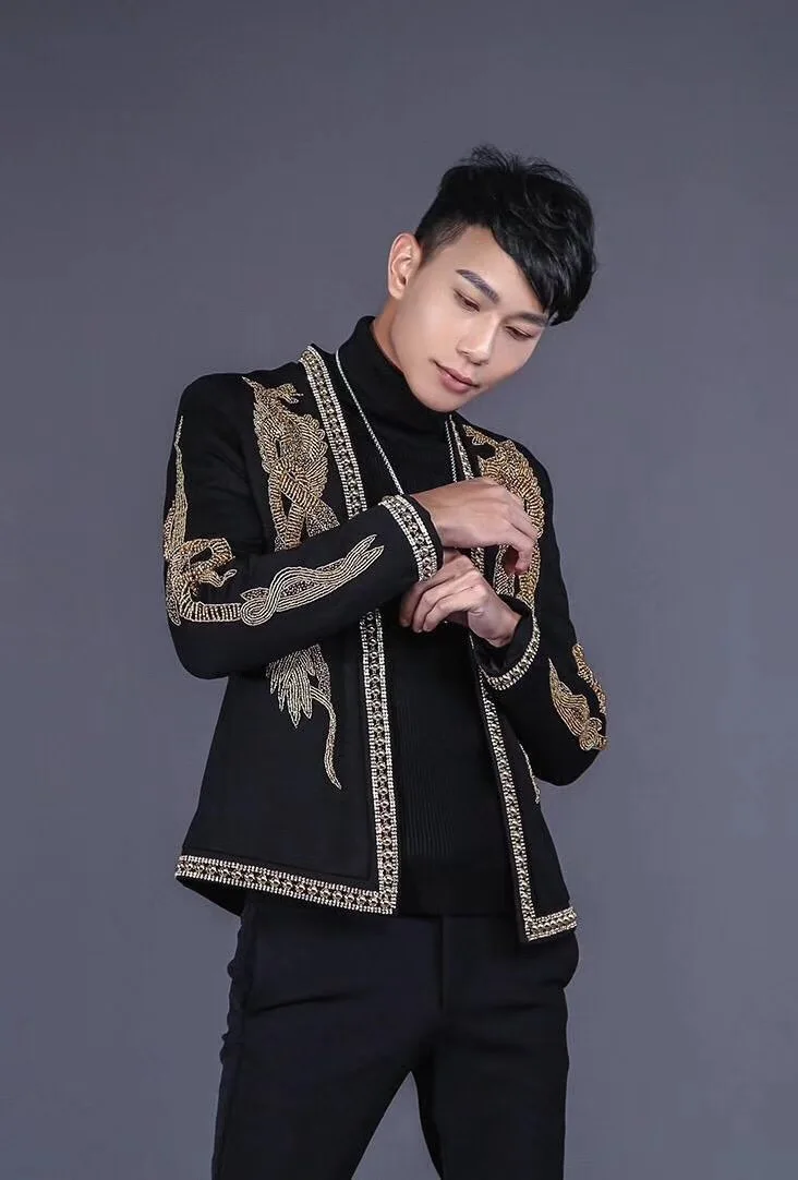 2020 для увеличения объема ручная работа бисером золото на показ костюм ночного