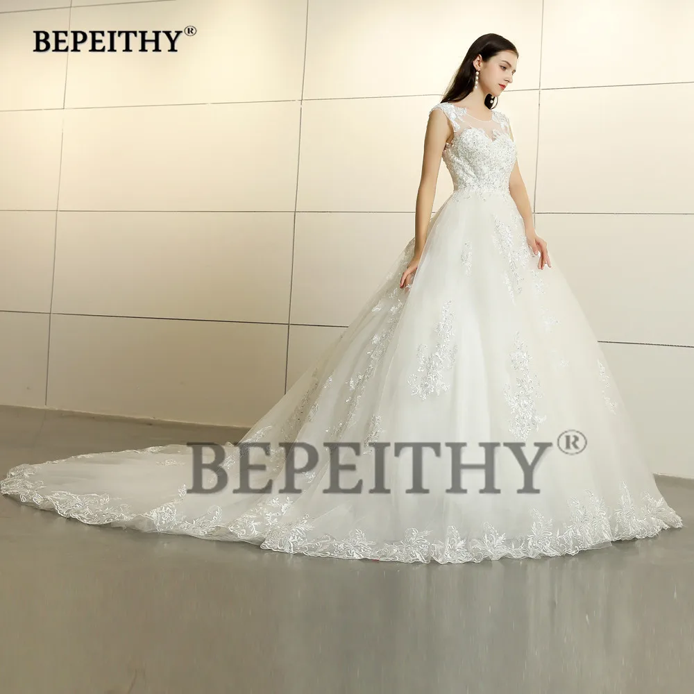 Vestido De Noiva, бальное платье, свадебное платье, открытая спина, сексуальные рукава, кружевные свадебные платья, дизайн, свадебные платья со шлейфом