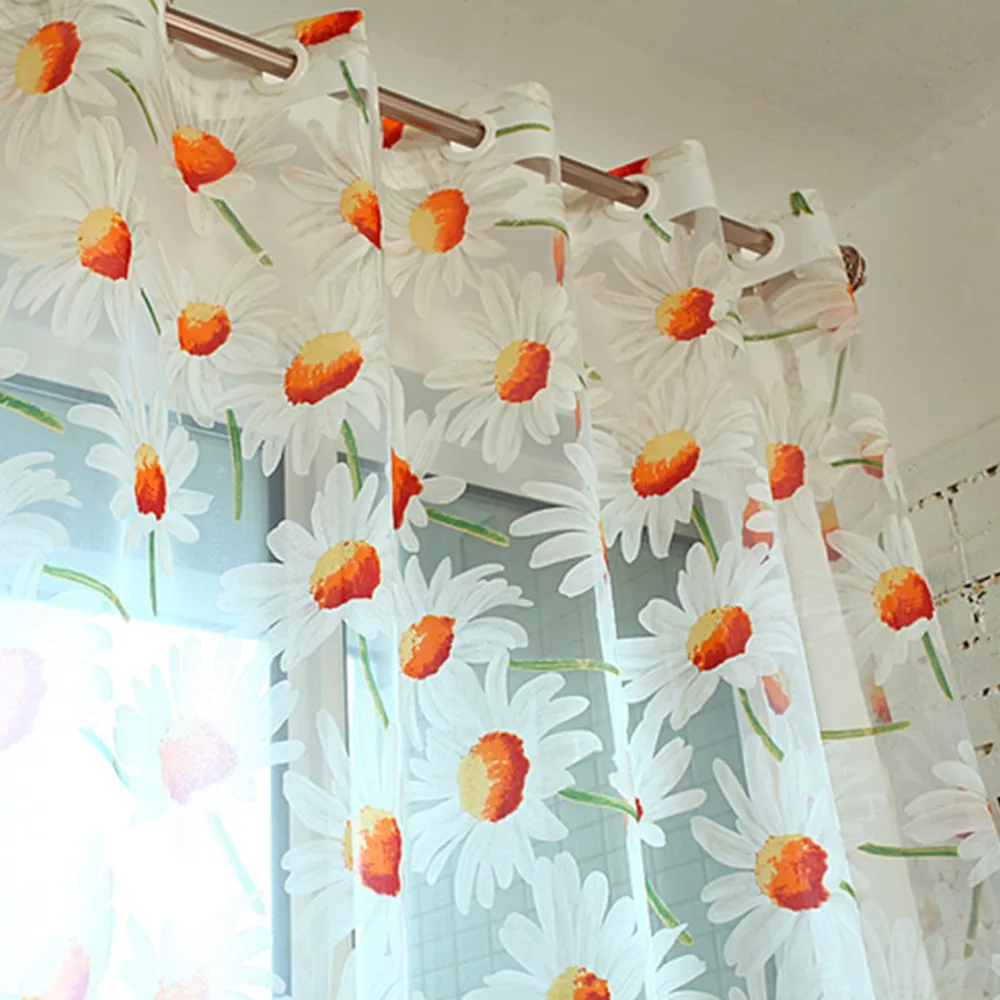 1 шт. дейзи пастырской занавес готовые гостиная подтягивающие французский окно