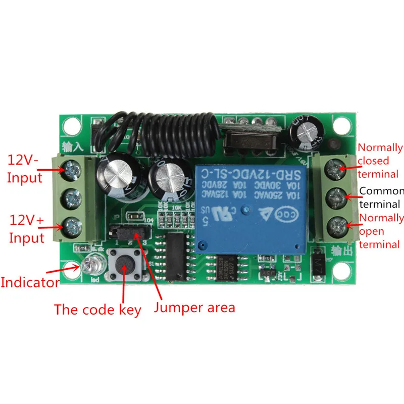 DC 12 V 10A 1CH Беспроводной RF пульт дистанционного управления переключатель передатчик приемник реле 2 кнопки водонепроницаемый пульт дистанционного управления 433 МГц