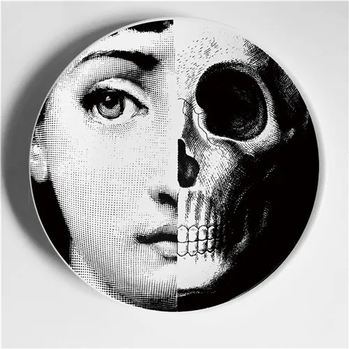 6/7/8 Дюймов Мода из Милана, Fornasetti таблички дома декоративная тарелка Декор на стену посуда арт фарфоровое блюдо украшение дома - Цвет: 30