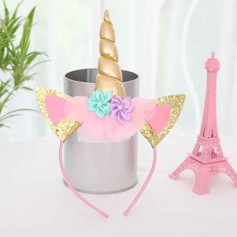 1 шт. Радуга повязка на волосы с единорогом детская Единорог лента для волос