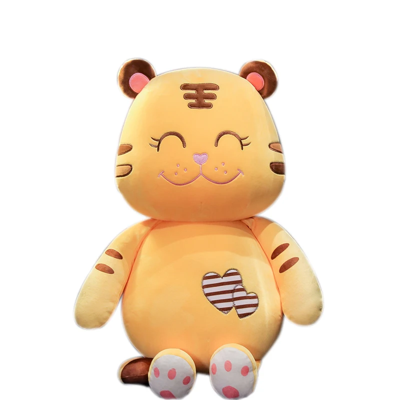 

New 1pc 45/55/65cm Happy Tiger Plush Toys Soft Stuffed Animals Doll Sleeping Pillow Children Kids Birthday Gifts