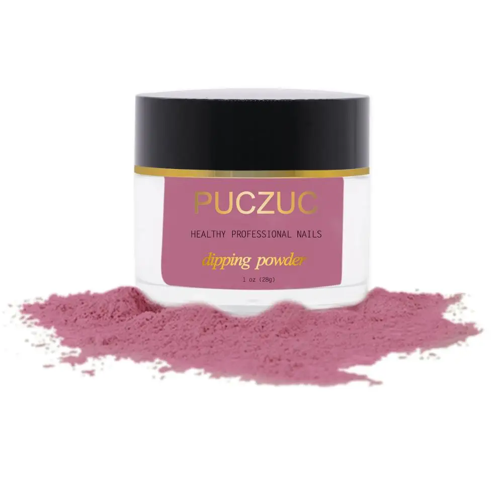 P033-1OZ PUCZUC 1 OZ Full Set Dipping Powder Base Top Coat Kits DIY Dip Nail Powder Manicure Set Brush Saver Powder - Цвет: P033-1OZ