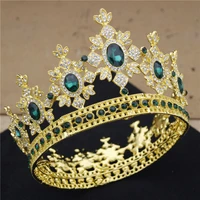 luxury crystal rhinestone crown tiara hair jewelry bridal tiaras and crown queen king hair ornaments pageant wedding headpiece