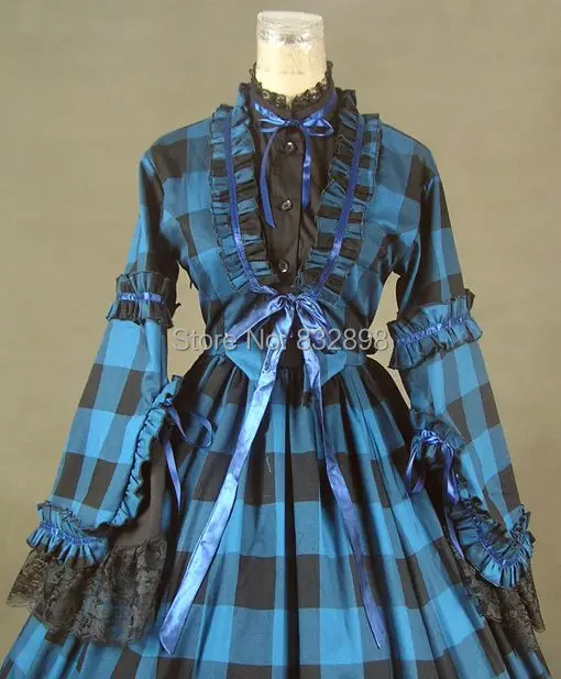 Новое Бальное Платье из Шотландской клетки в стиле гражданской войны|dress rip|dresses