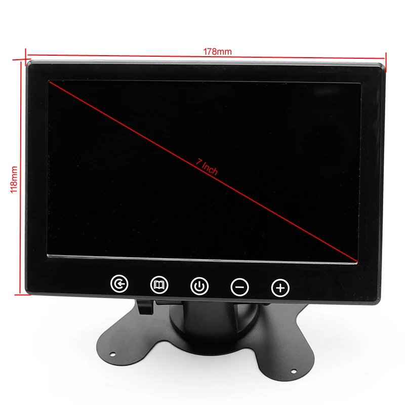 GreenYi 7 дюймов Автомобильный монитор TFT lcd 800*480 зеркальный монитор 2-канальный видео вход для заднего вида резервная камера заднего вида DVD VCD DC 12 В