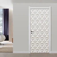 3d stereo white gypsum texture geometric pattern murals wallpaper modern simple living room home decor pvc art 3d door stickers