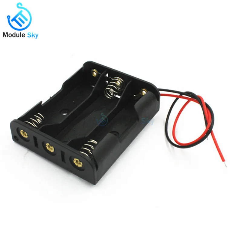 AA Size Power Battery Storage Holder Case Box Leads With 3 Slots Wire Bank Organize |