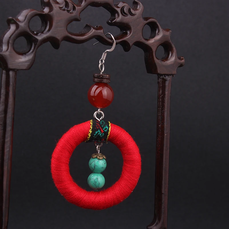 Круглые серьги ручной работы Винтажные в этническом стиле|dangle earrings|earrings dangleethnic