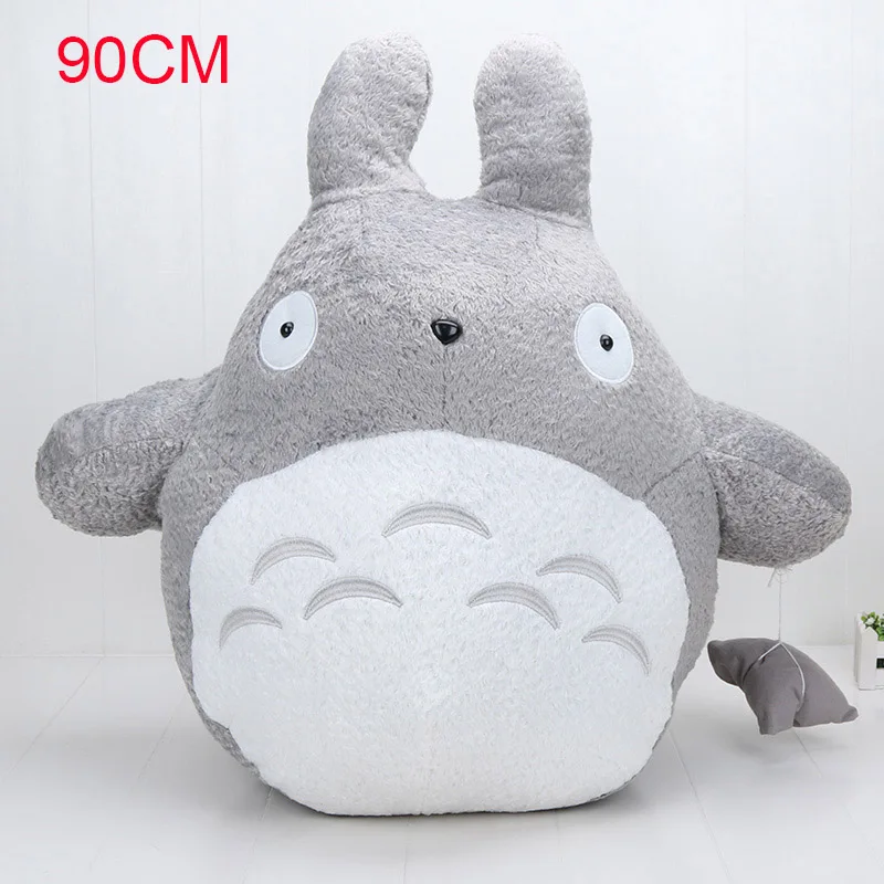 

90cm big size Japan Anime my neighbor totoro Plush Toy Soft Stuffed Pillow Cushion Cartoon Totoro Doll Kids Toys birthday