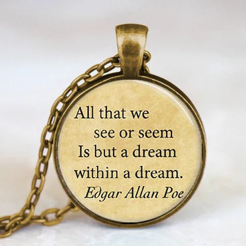 Стимпанк Edgar Allan Poe кулон книга стальное мужское ожерелье цепь из стали 1 шт./лот
