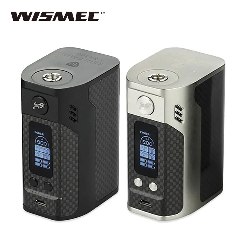Оригинальный Wismec рел RX300 TC мод бокс 300 Вт углеродное волокно VW/TC-Ni/TC-Ti/TC-SS/TCR режим vape
