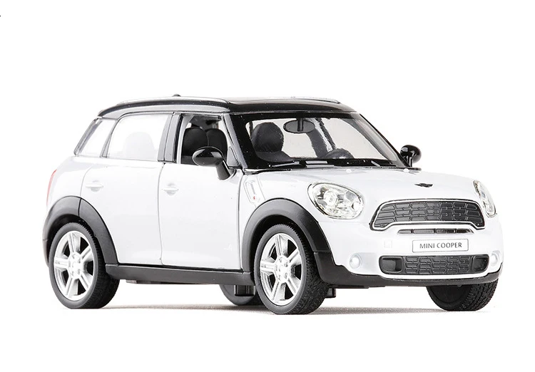 White Высокая симуляция RMZ City 1:36 Mini CountryMan Cooper игрушечный автомобиль сплав звук и светильник Модель автомобиля игрушки для детей Подарки - Цвет: White