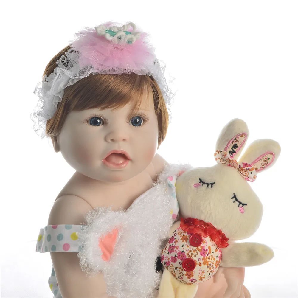 23inch Full silicone reborn baby dolls Toy Baby-Reborn lifelike toys vinyl newborn bathe infant toddler Brinquedos toy | Игрушки и хобби