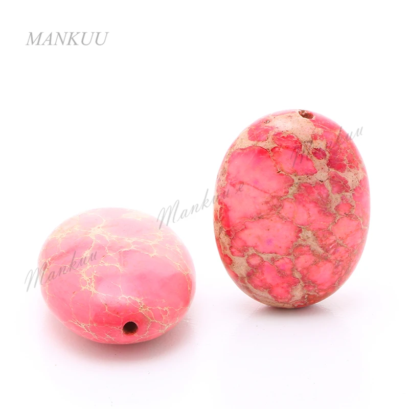 DXT02801 плоский овальный розовый натуральный камень морской осадочный